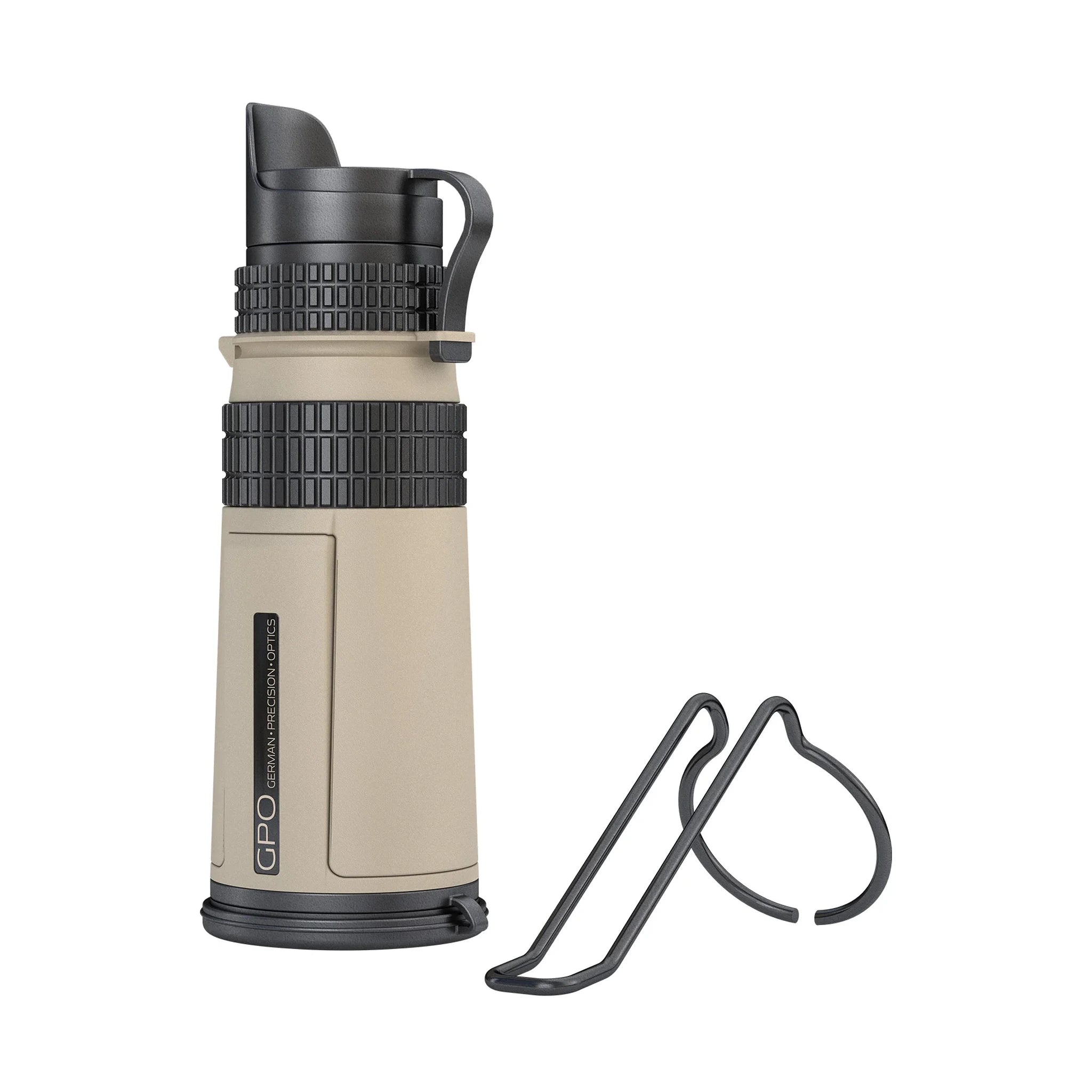 GPO TAC MONO 10×42 HD Monokular mit abgenommenem Gürtelclip