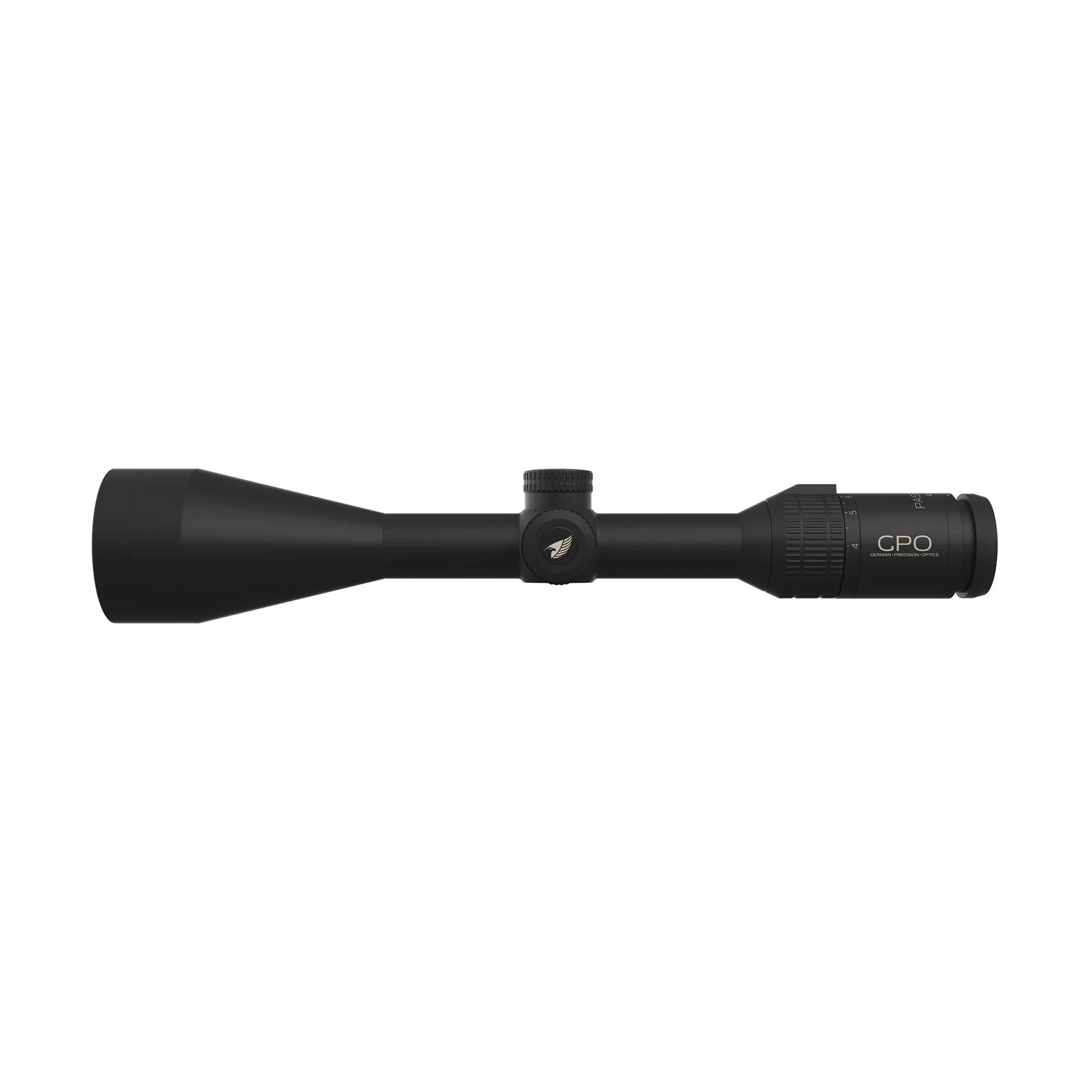 GPO PASSION 3X 4–12×50i G4i Fiber Zielfernrohr 1 Zoll in schräger Vorderansicht