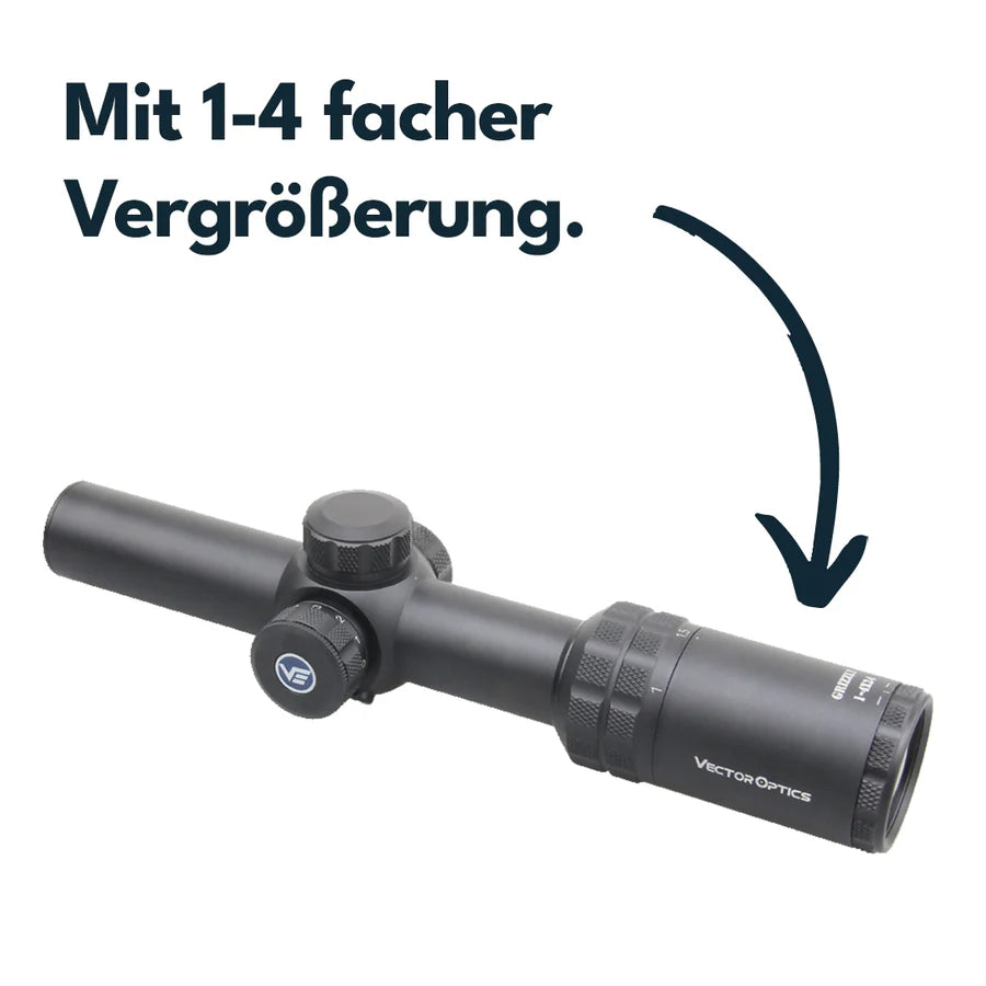 VectorOpticsVector Optics SCOC - 41 Grizzly 1 - 4x24 - Black Raptor