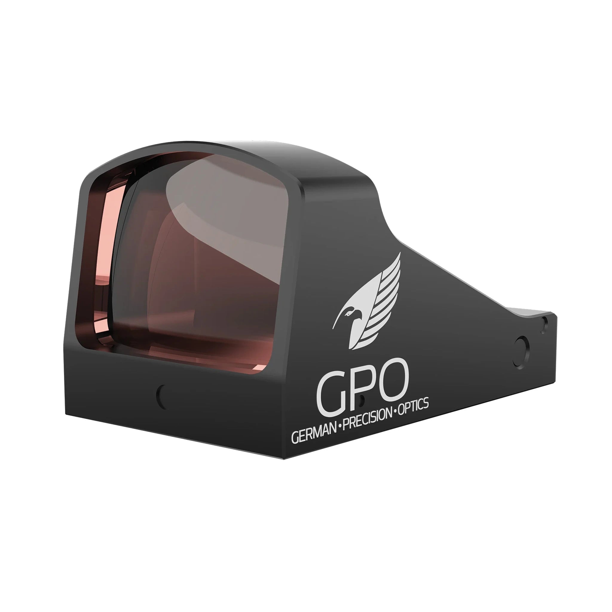 GPO SPECTRA PISTOL DOT Rotpunktvisier in schräger Vorderansicht