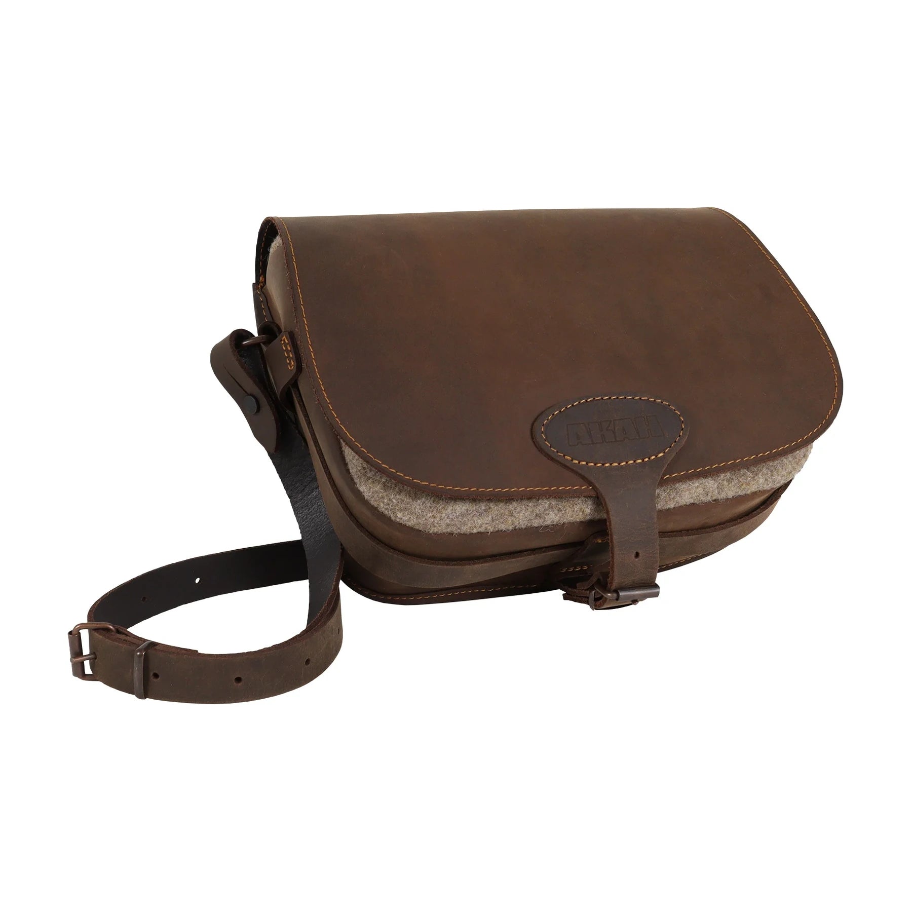 AKAH klassische Jagdtasche aus Wollfilz und Rangerleder – Produktansicht 1