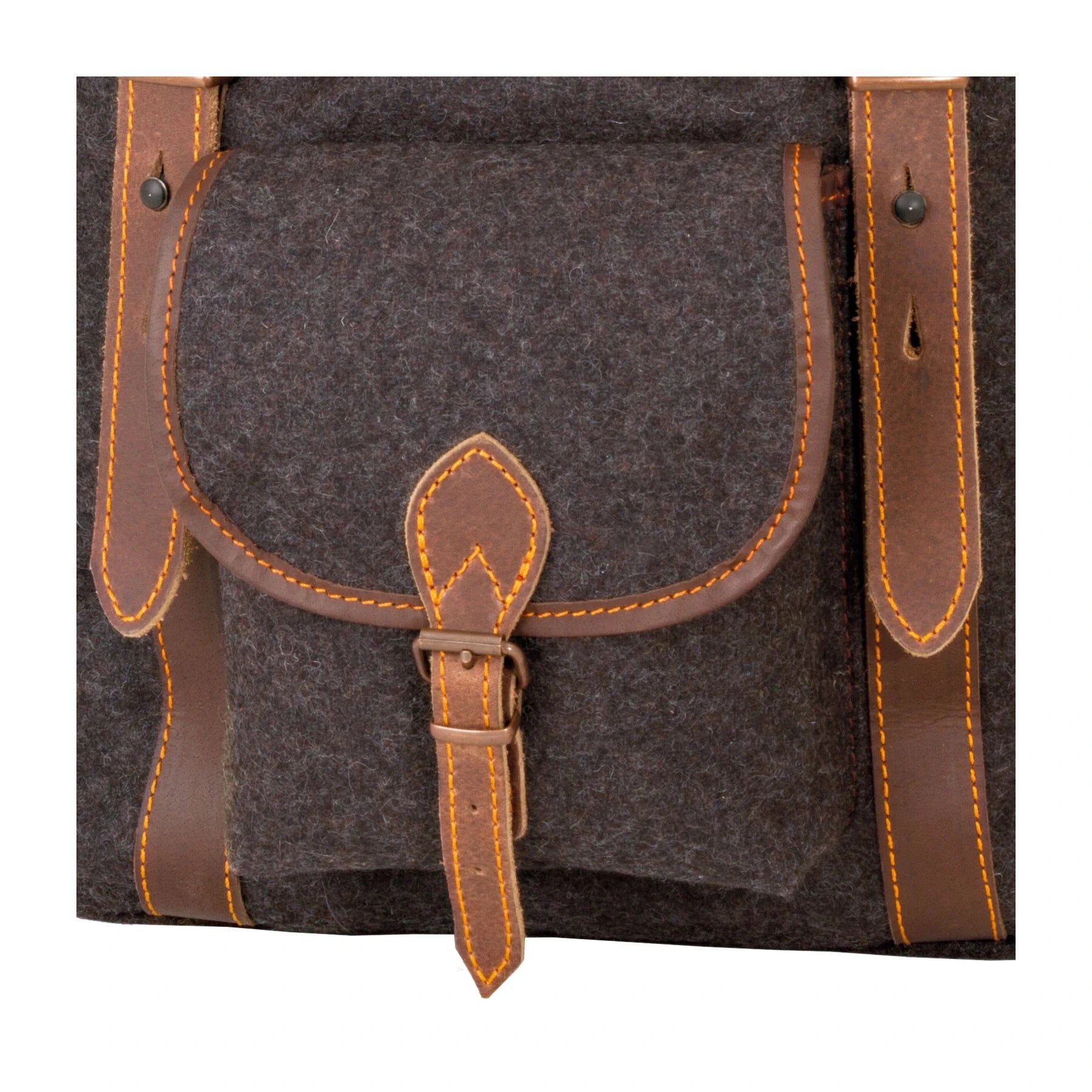 AKAH Wanderrucksack Ranger aus Loden und Büffelleder – Produktansicht 4