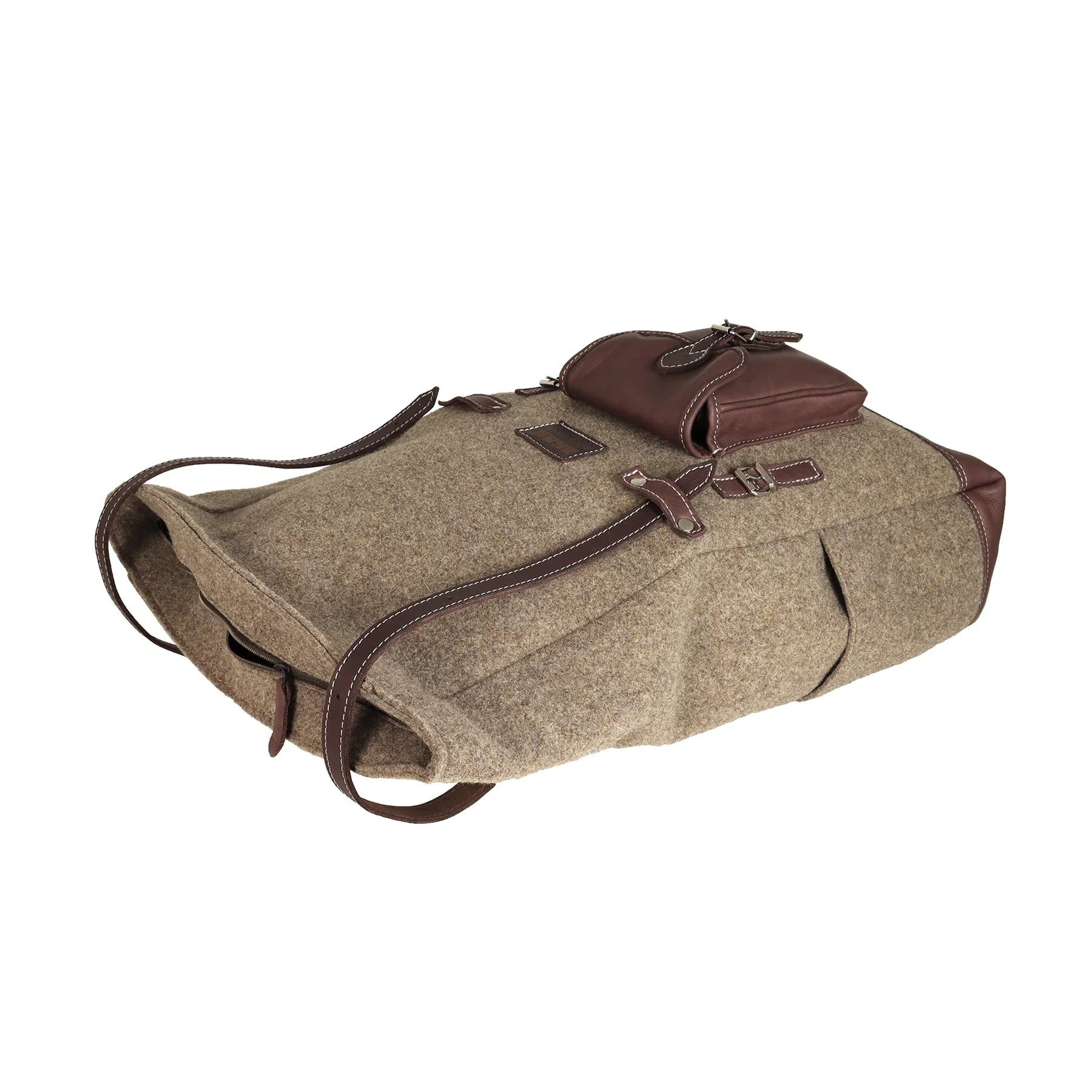 AKAH Rolltop-Rucksack aus Wollfilz und Olivenleder – Produktansicht 9
