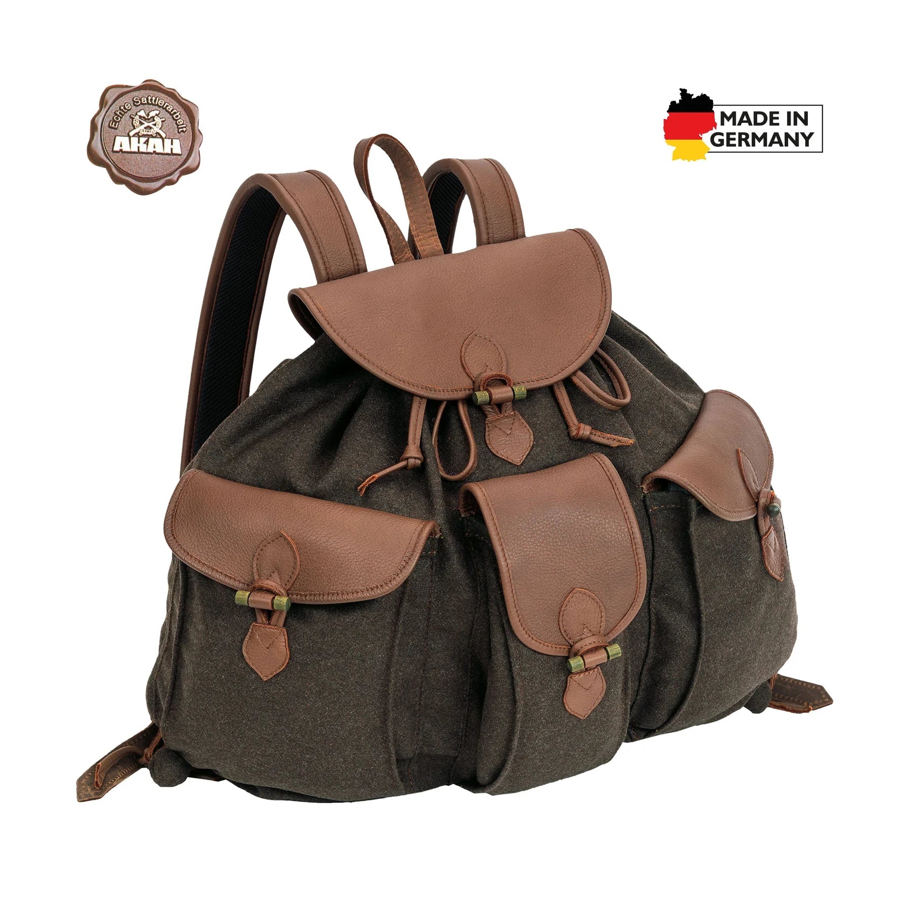 AKAH Rucksack Loden de Luxe mit Elchleder – Produktansicht 1