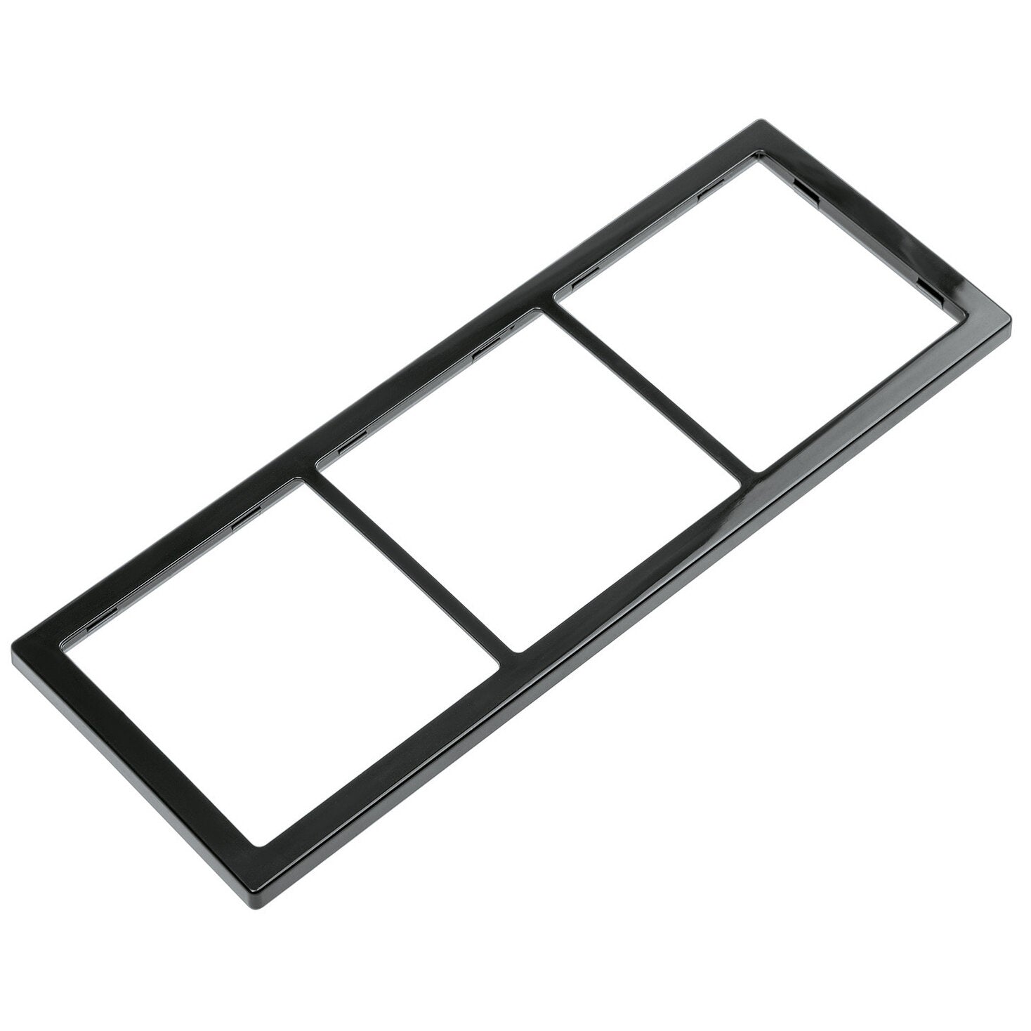 Abdeckrahmen schwarz hochglänzend, 1-fach