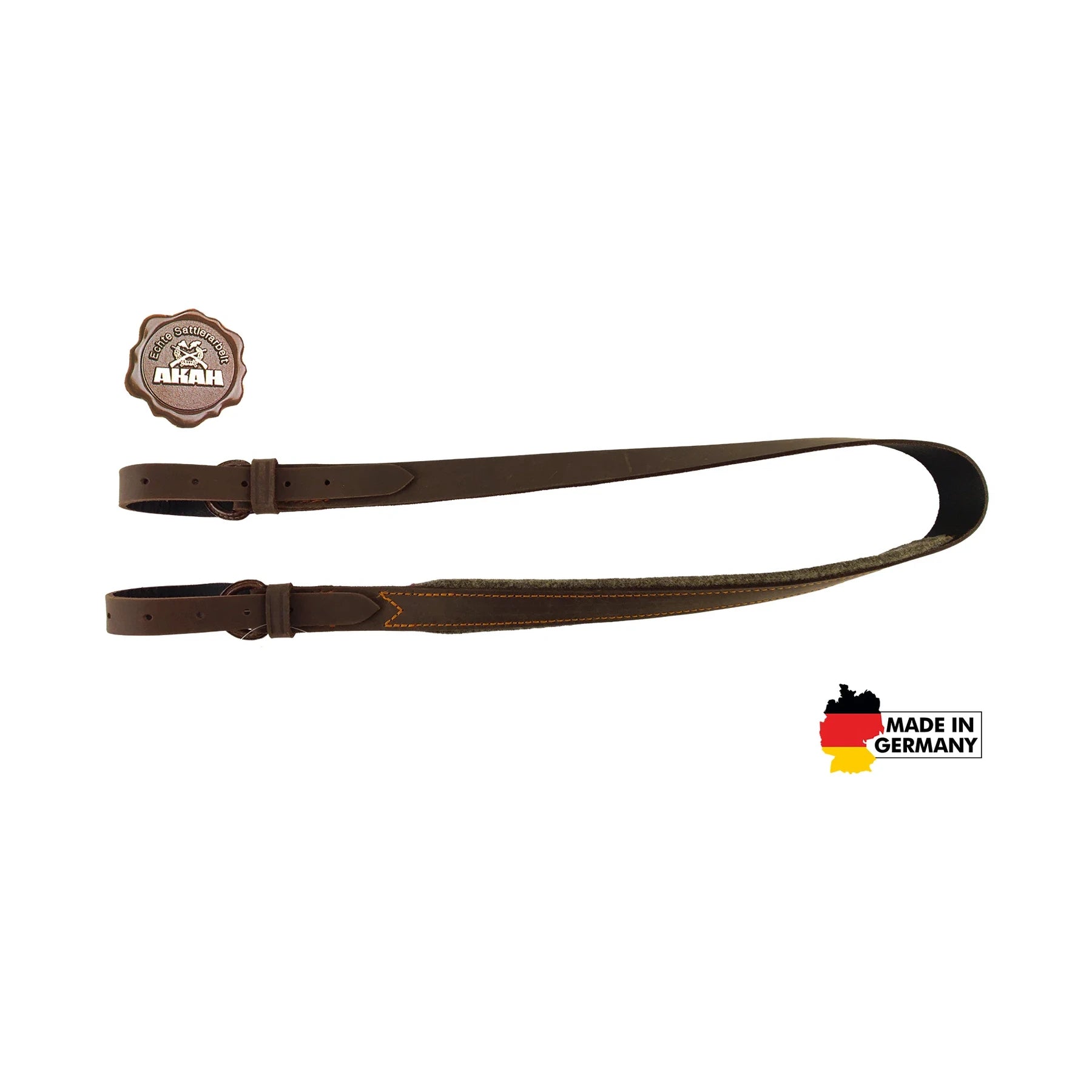 AKAH Pull-up-Leder-Gewehrriemen mit Wollfilz – Produktansicht 1