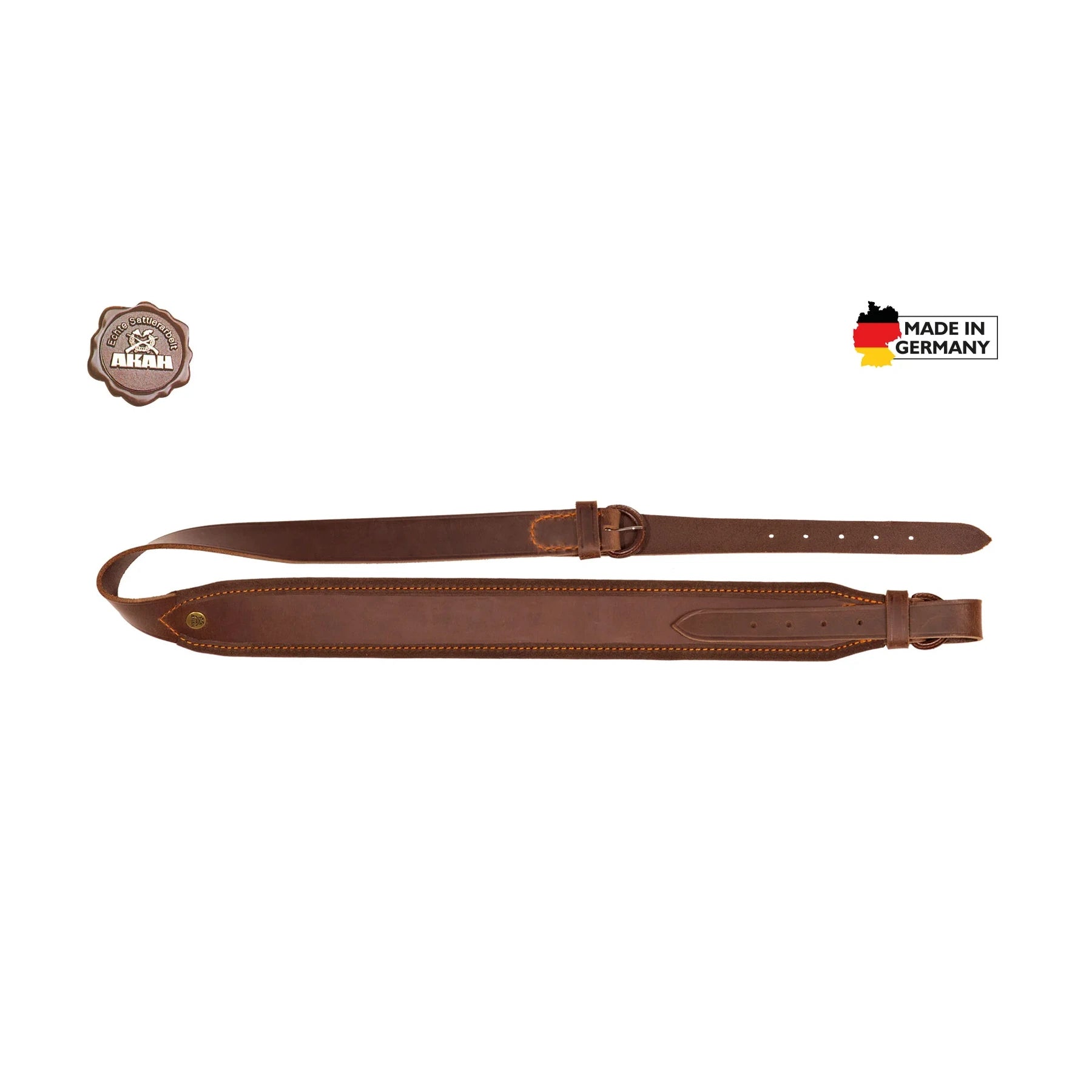AKAH Pull-up-Leder-Gewehrriemen mit Velourspolster – Produktansicht 1