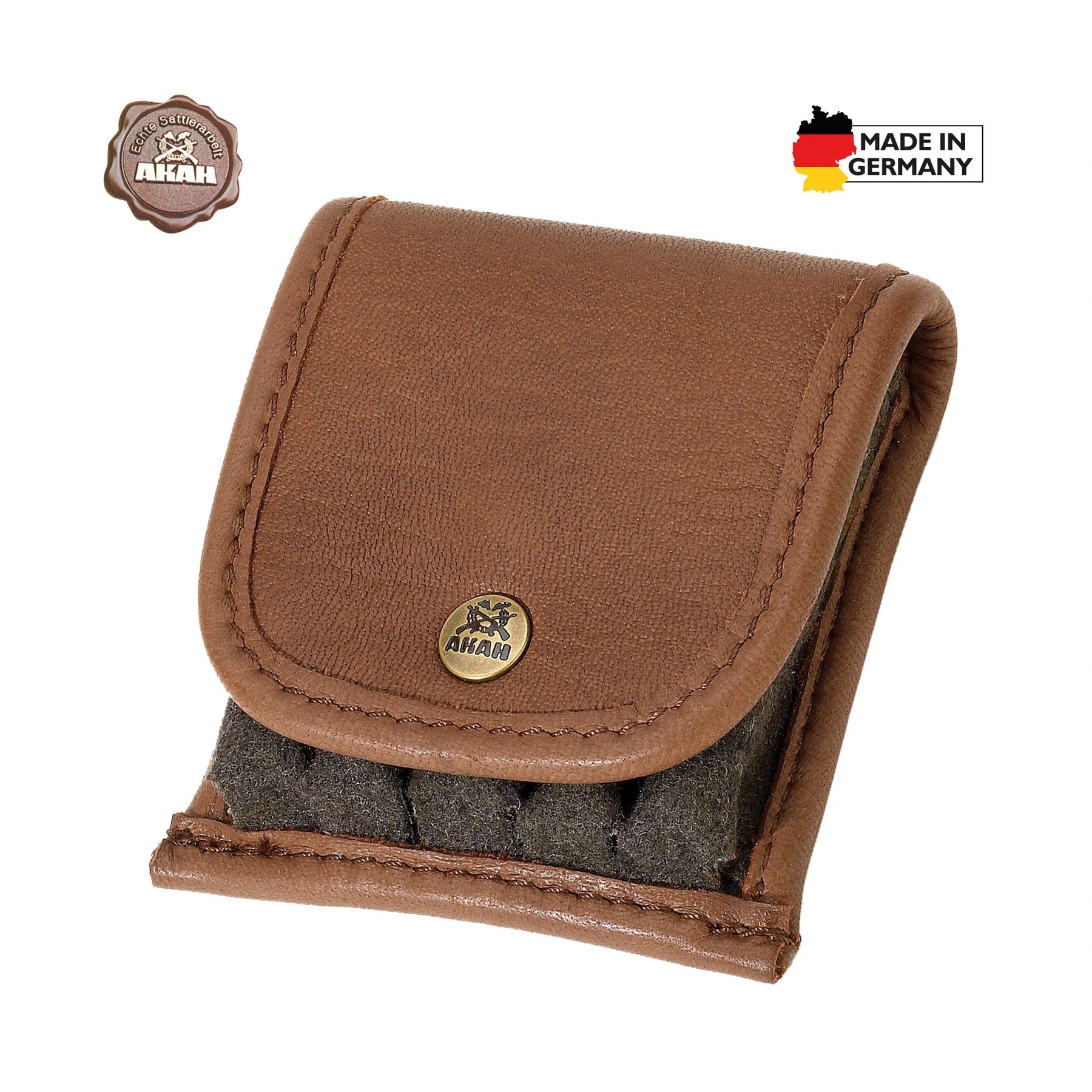 AKAH Patronenetui aus Elchleder und Loden – Produktansicht 1