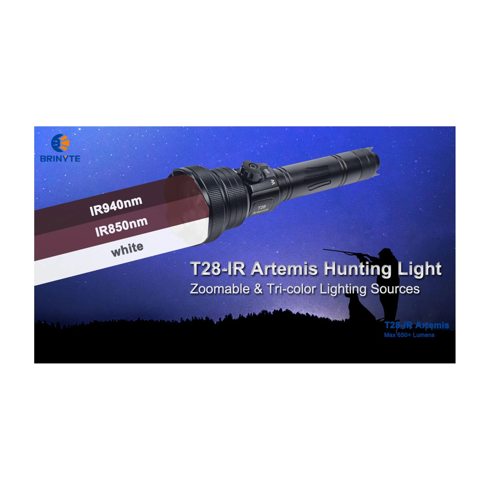 Brinyte Jagd-Taschenlampe T28 Artemis Infrarot – Produktansicht 2