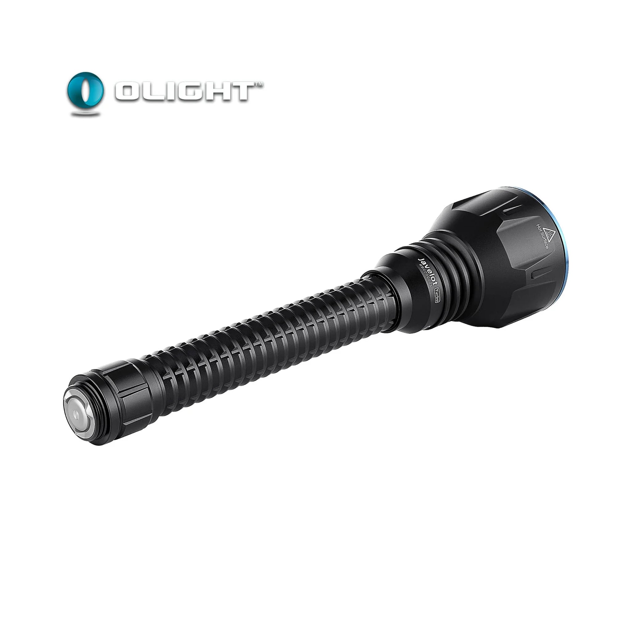 Olight Javelot Turbo Fernlicht-Taschenlampe schwarz · Rückansicht mit magnetischem Endschalter
