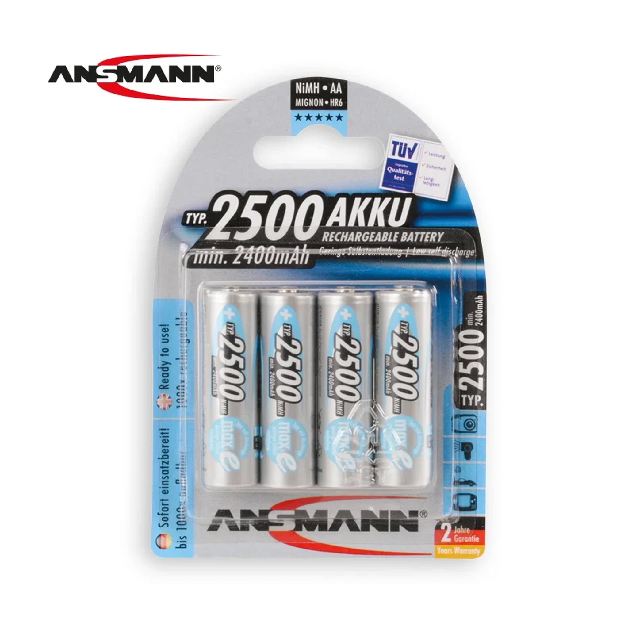 Ansmann Akkus Typ 2500 – Produktansicht 1