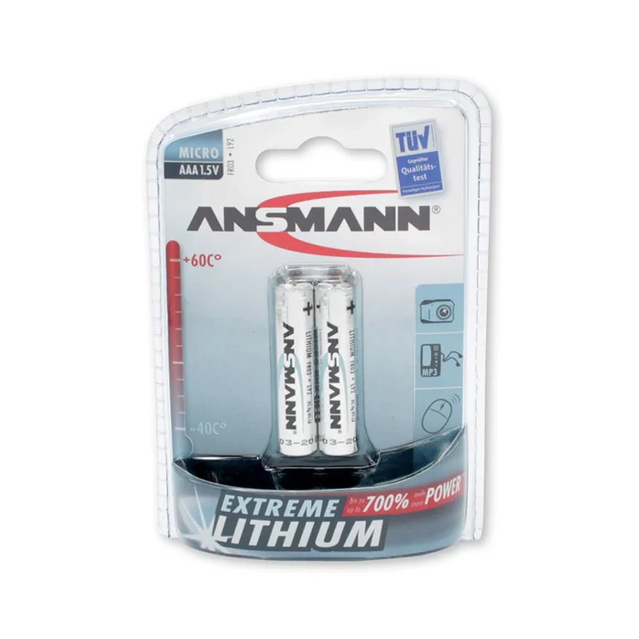 Ansmann 2x Extreme Lithium Batterie 1.5 V Micro AAA – Produktansicht 1