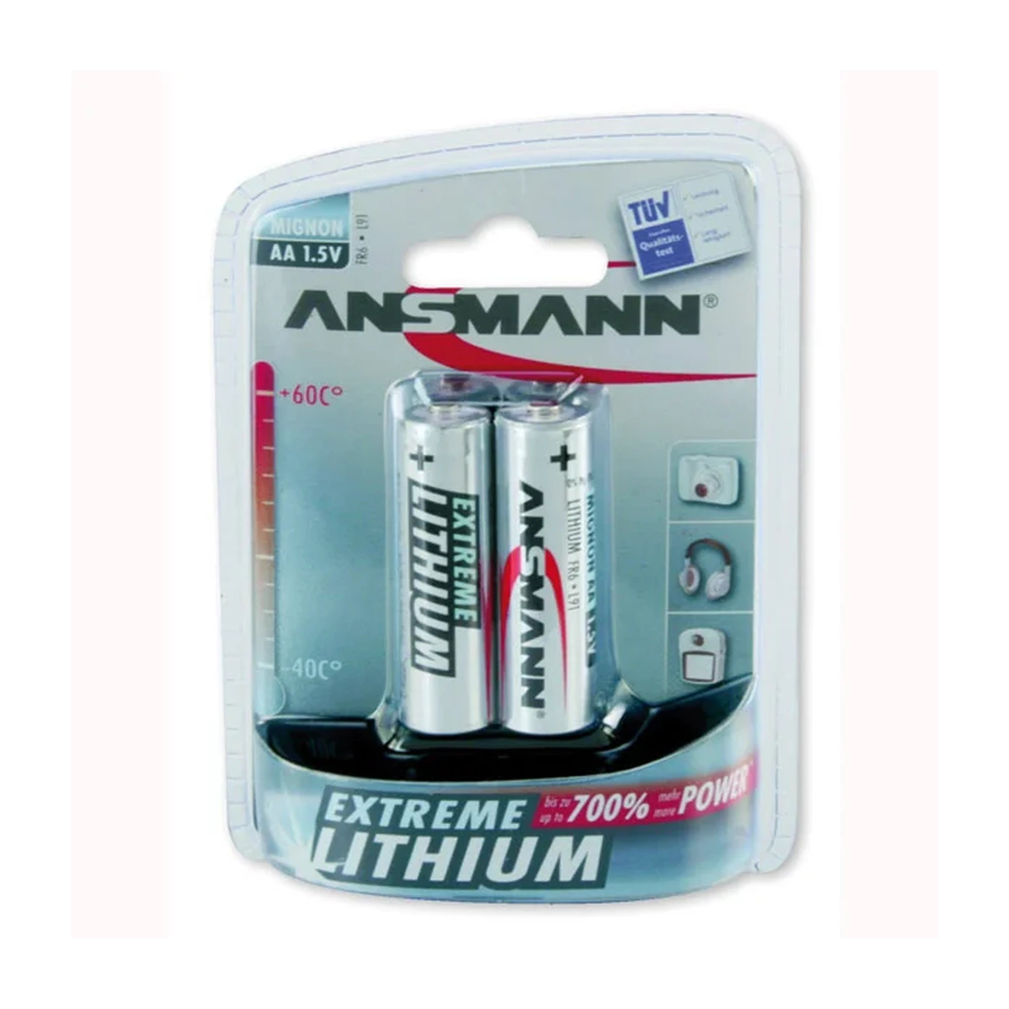 Ansmann 2x Extreme Lithium Batterie 1.5 V Mignon AA – Produktansicht 1