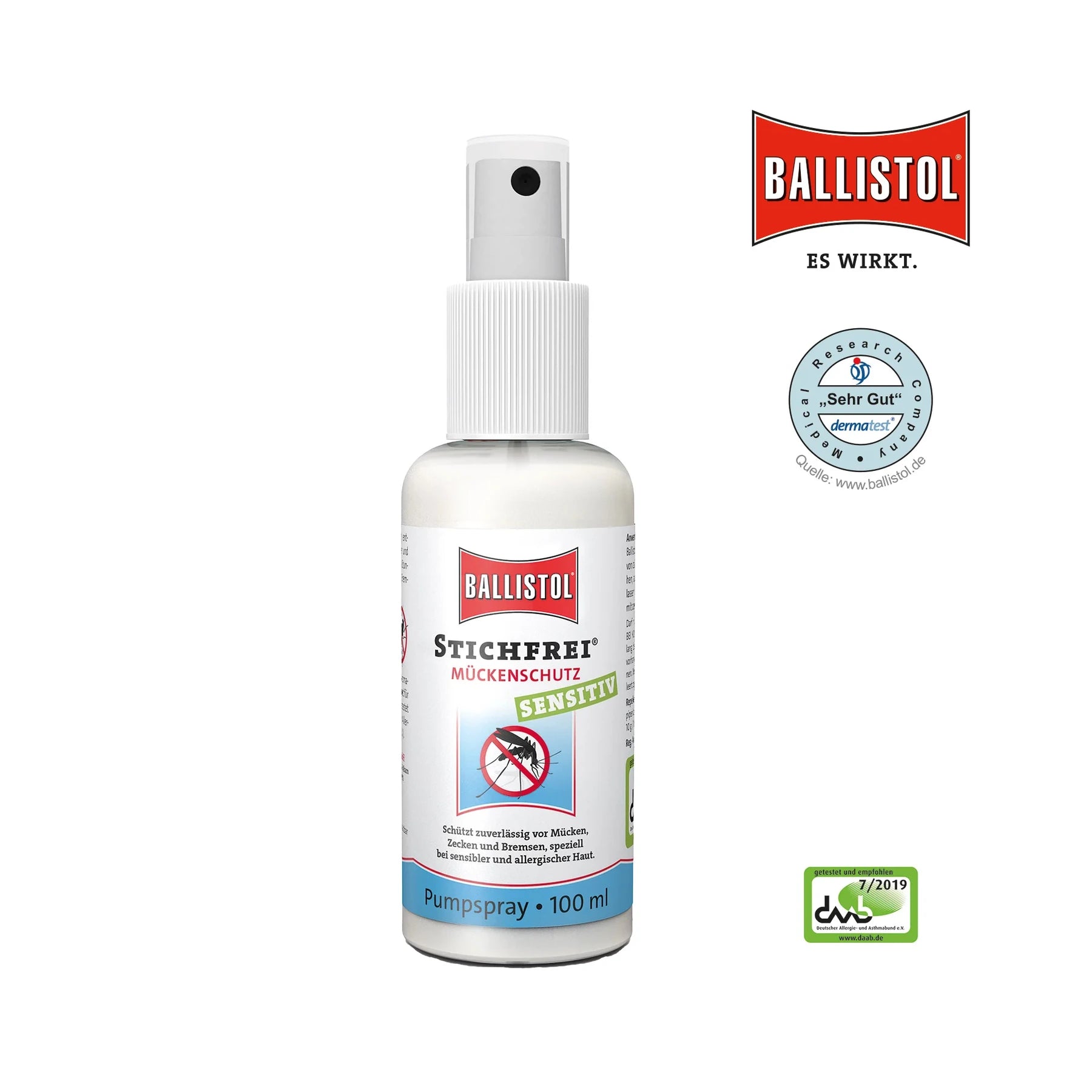 Ballistol Stichfrei Sensitive Mücken- und Zeckenschutz 100 ml – Produktansicht 1