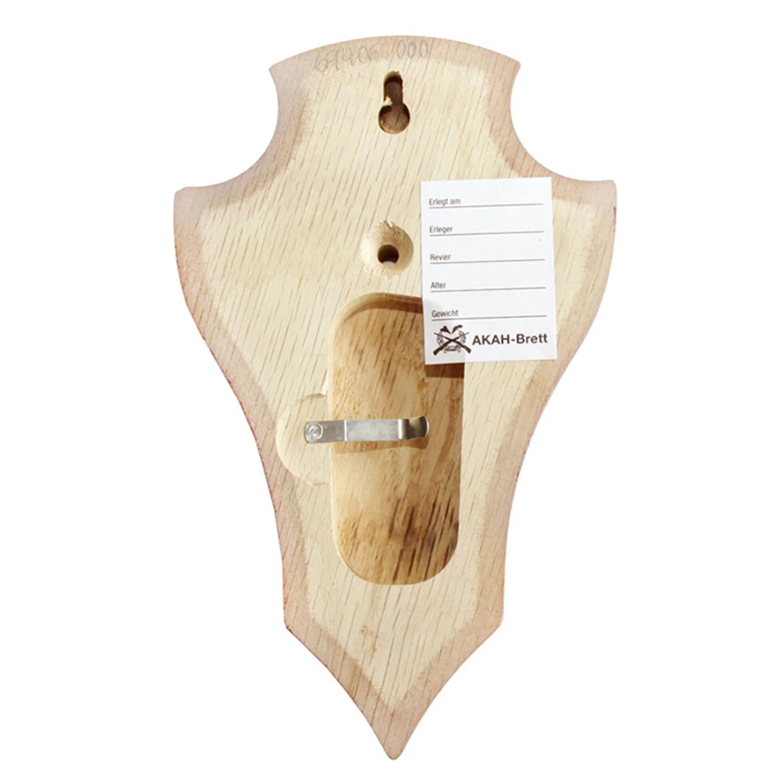 AKAH Gehörnbretter für Rehwild aus heller Eiche 22 × 13 cm im 5er-Pack