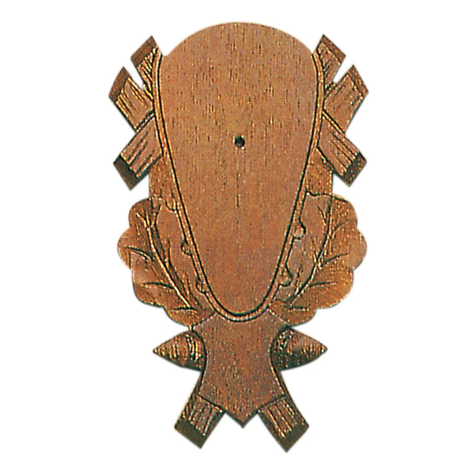 AKAH Geweihbrett für Rot- und Damhirsch – geschnitzte dunkle Eiche 41 × 26 cm, SKU 69531000