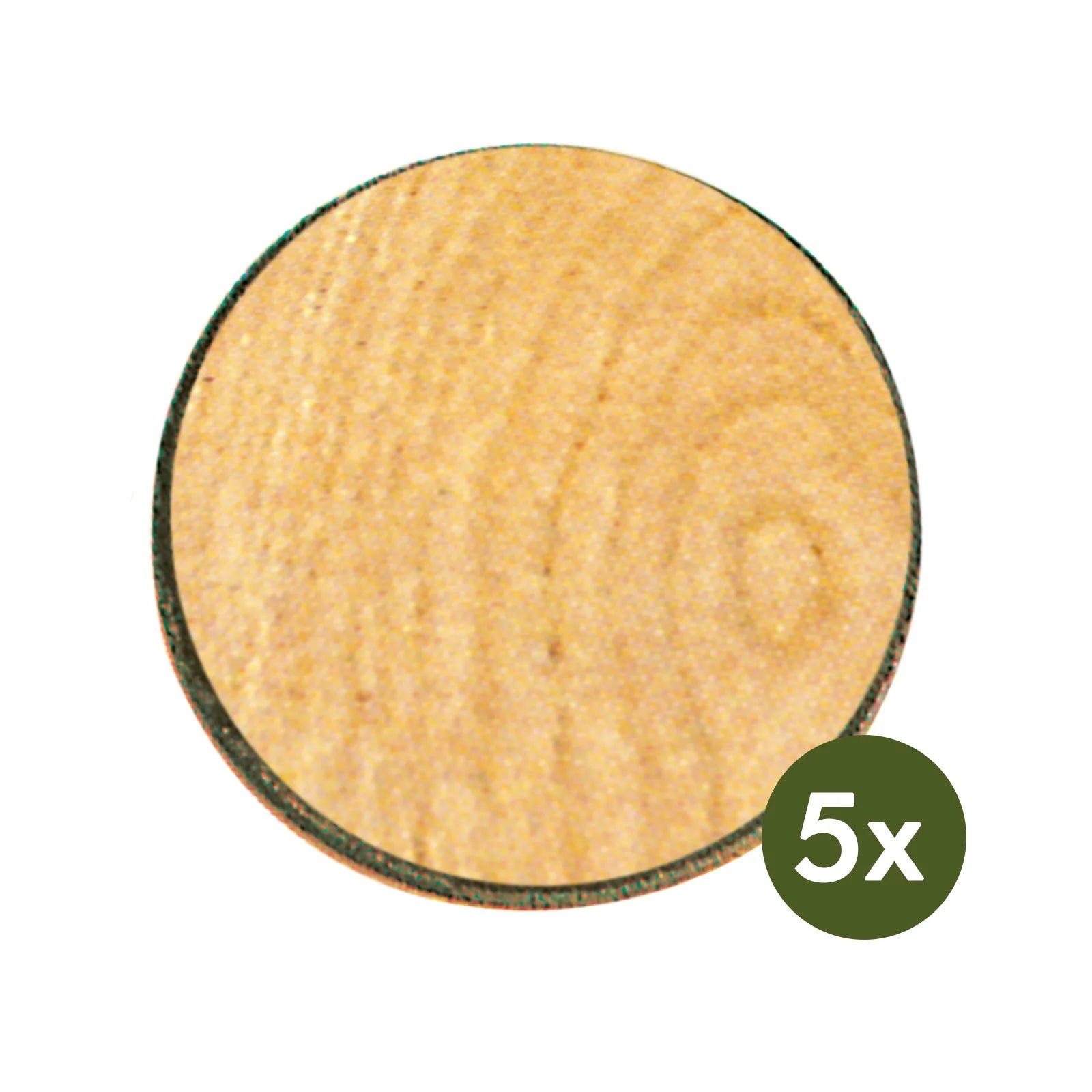 AKAH Keilerbrett helle massive Eiche – 5er-Pack Ø 12 cm