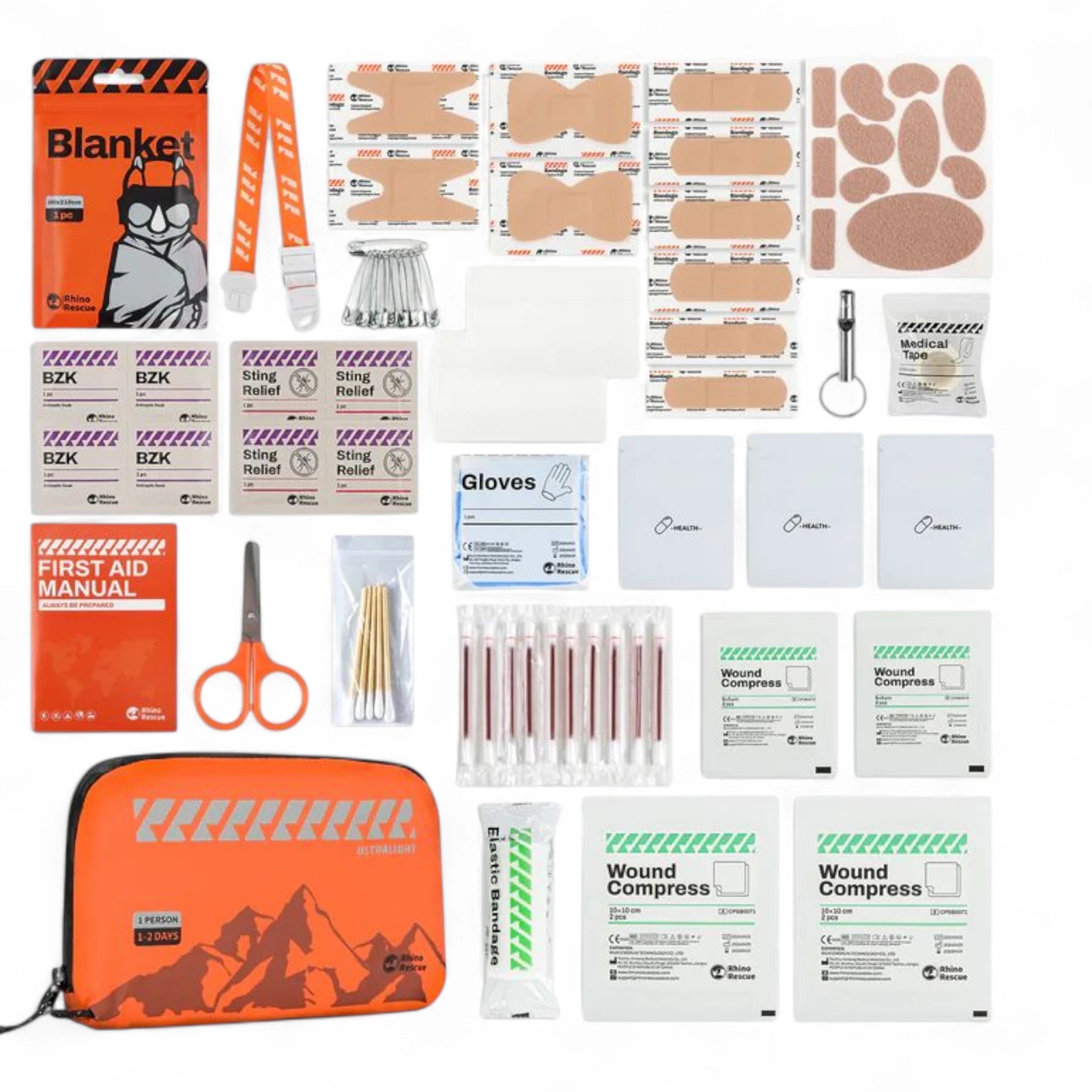 Rhino RescueRhino Rescue Ultralight First Aid Standard Outdoor Erste - Hilfe Set - Black Raptor