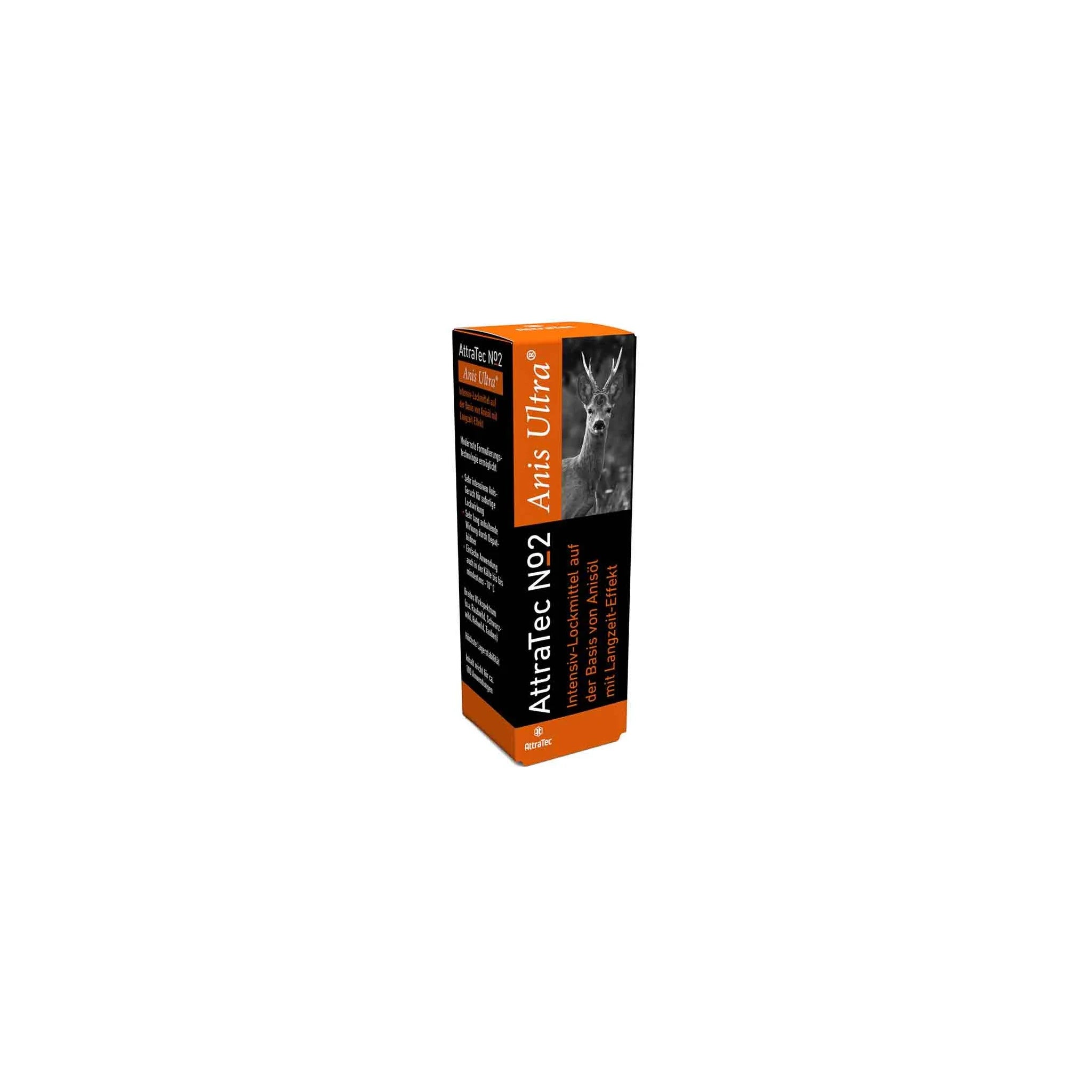 AttraTec No 2 Anis Ultra Intensiv-Lockmittel in der orange-schwarzen Originalverpackung