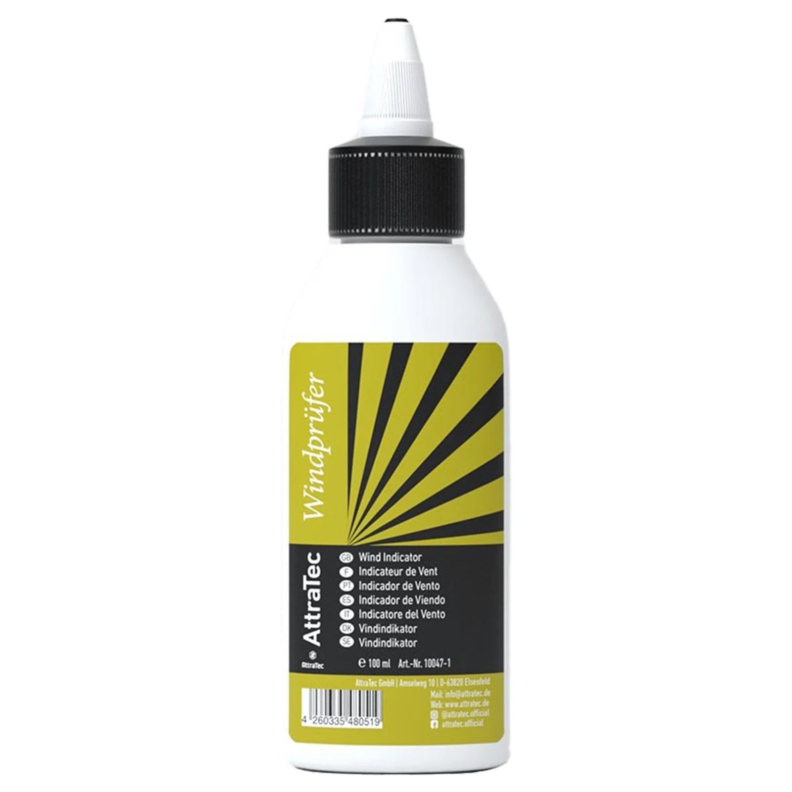 AttraTec Windprüfer 100 ml in weißer PE-Flasche