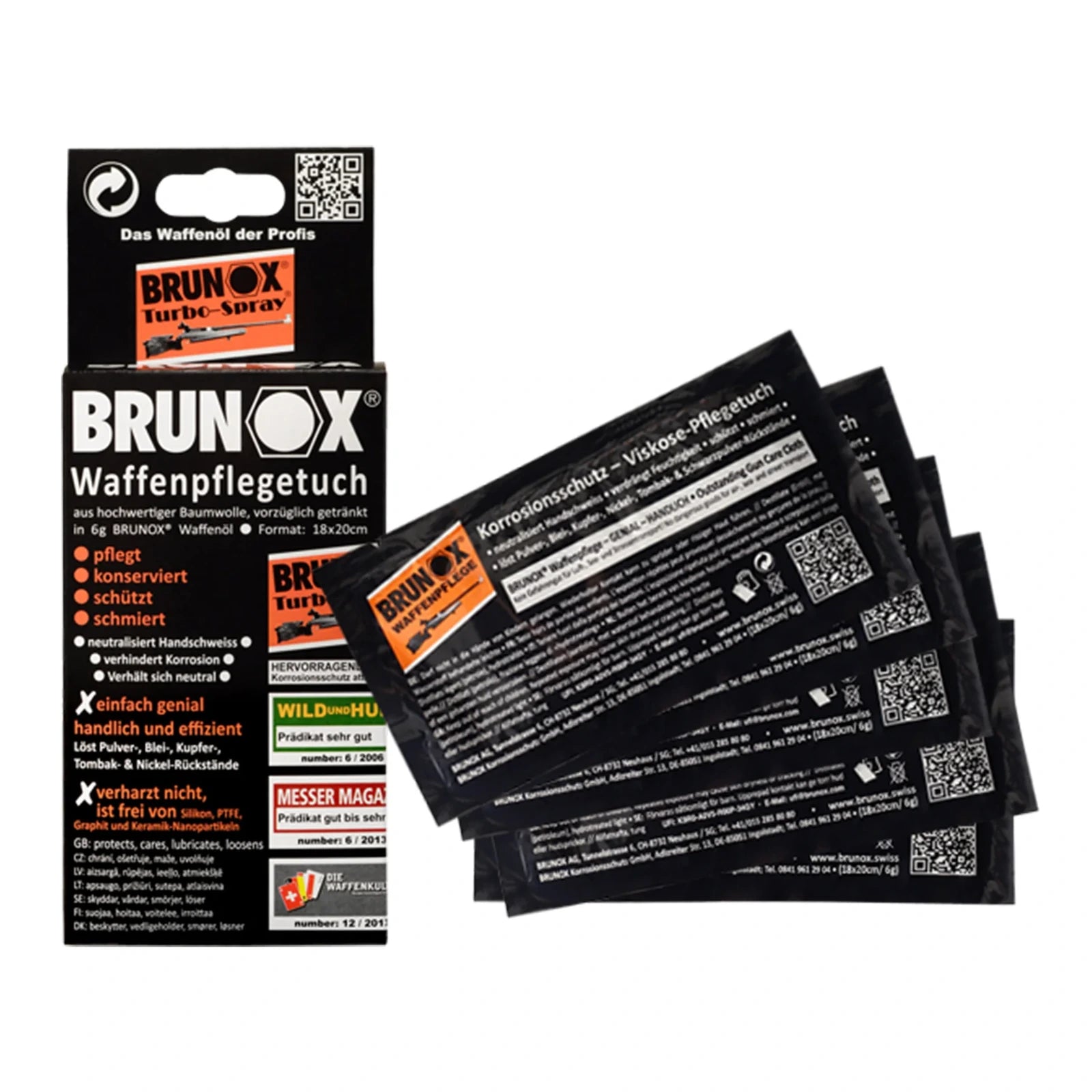 BRUNOX Waffenpflegetücher 18 × 20 cm · 5 Stück – Produktansicht 1