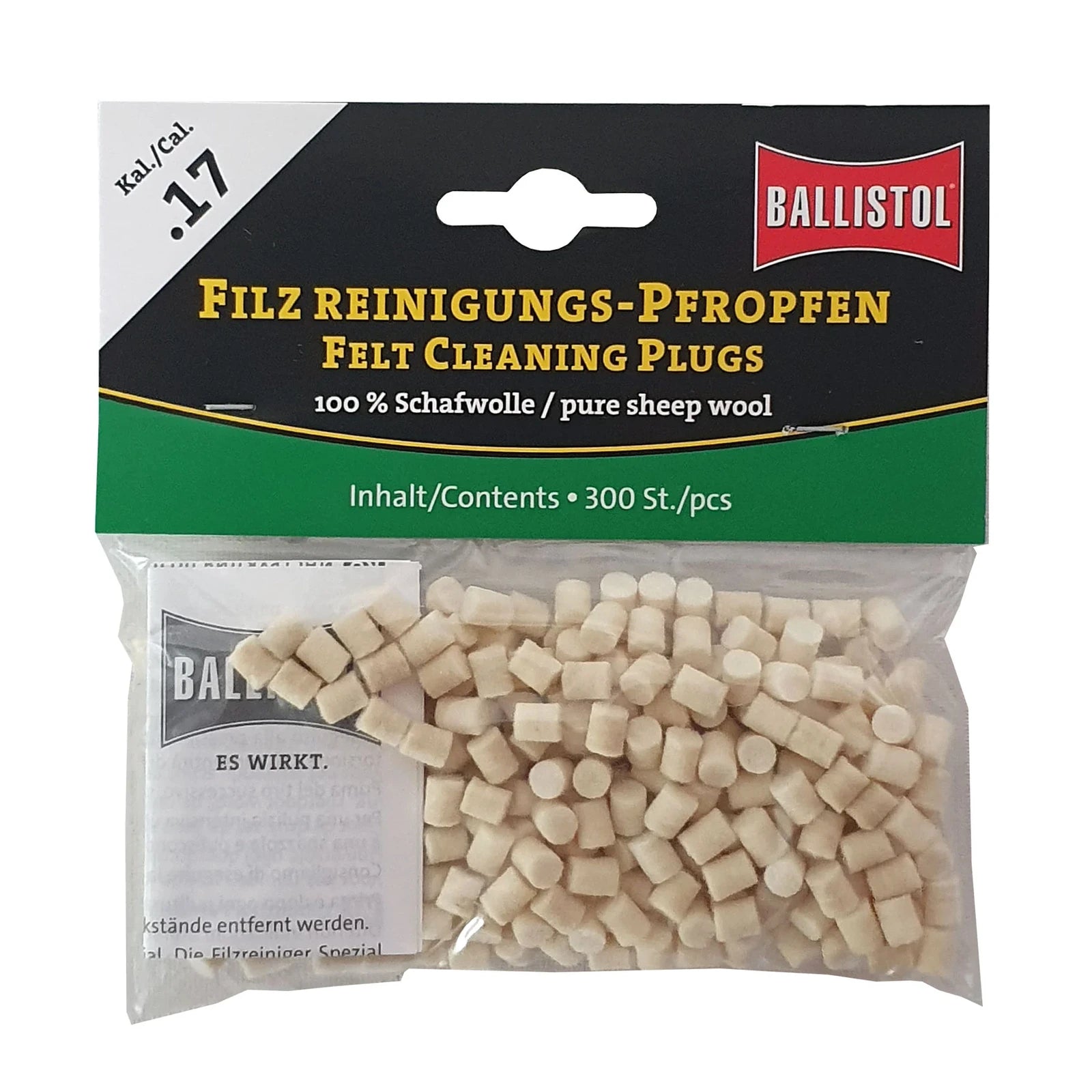 Ballistol Filz-Reinigungspfropfen Klassik .17 – Produktansicht 2