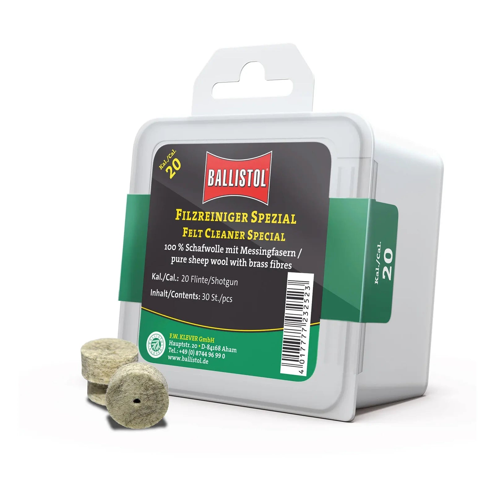 Ballistol Filzreiniger Spezial für Flinten · 12/16/20 GA · 30 Stück – Produktansicht 1