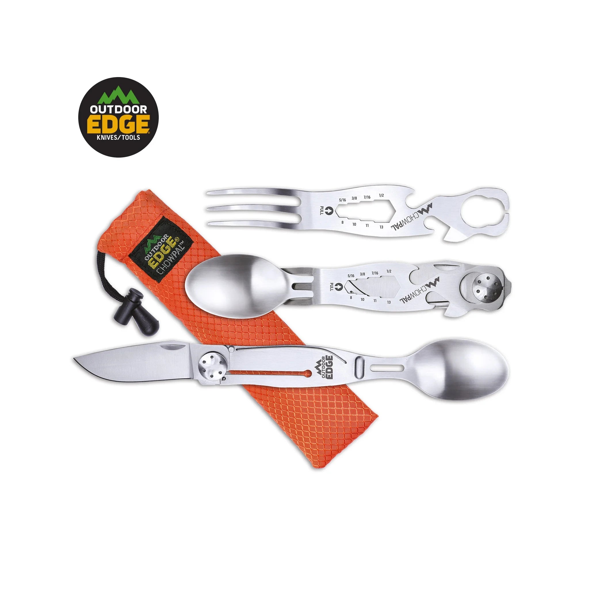 Outdoor Edge ChowPal mit Messer, Gabel, Löffel und Nylonbeutel