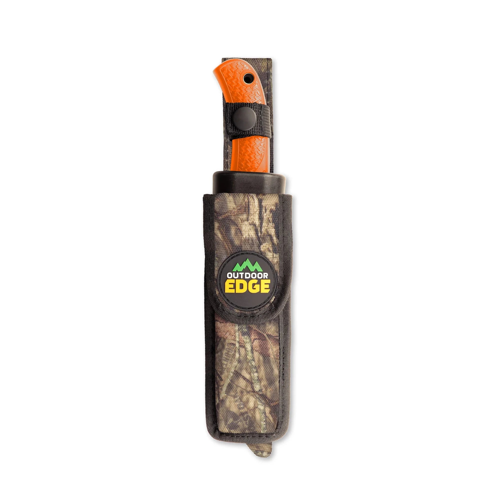Outdoor Edge Razor Max in Nylonscheide mit gesichertem orangefarbenem Griff