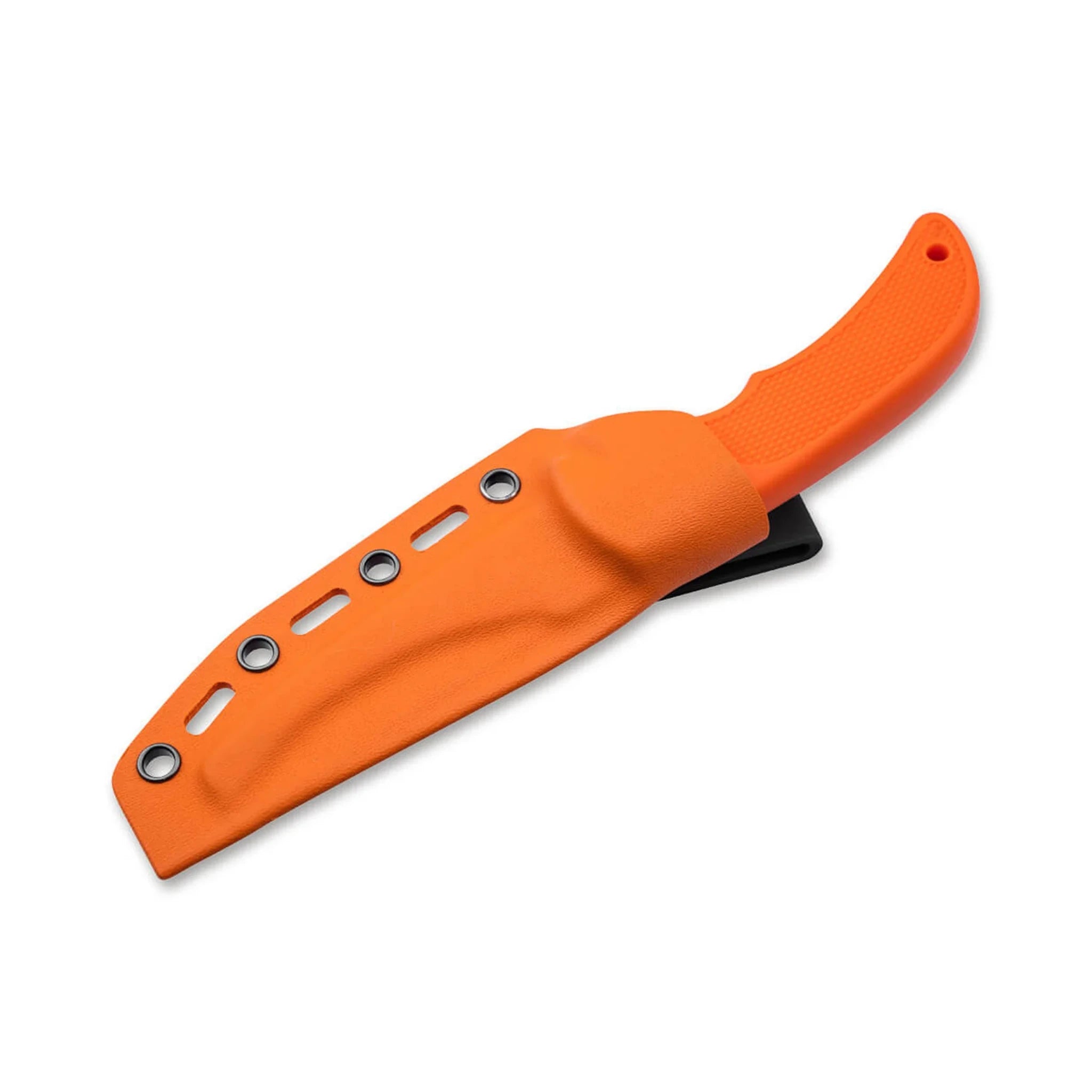 Böker Magnum Aufbruchmesser HL sicher in der orangefarbenen Kydexscheide