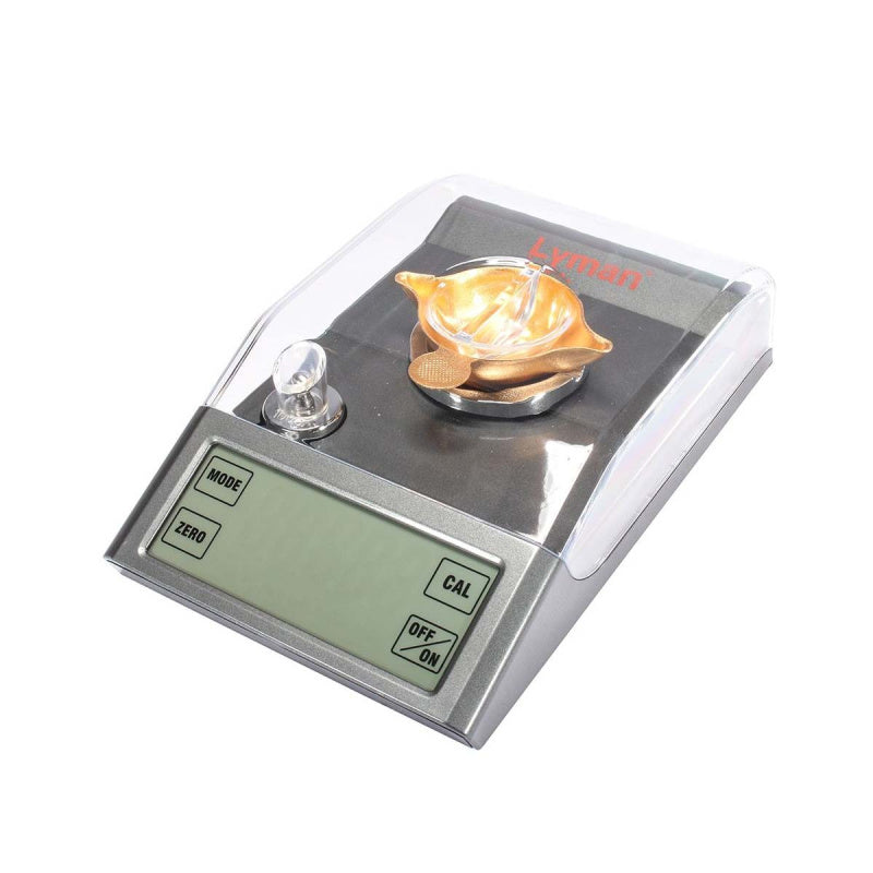 LYMAN Pro-Touch 1500 Digitalwaage 7750718 mit Staubhaube und Doppelauslauf-Pulverschale
