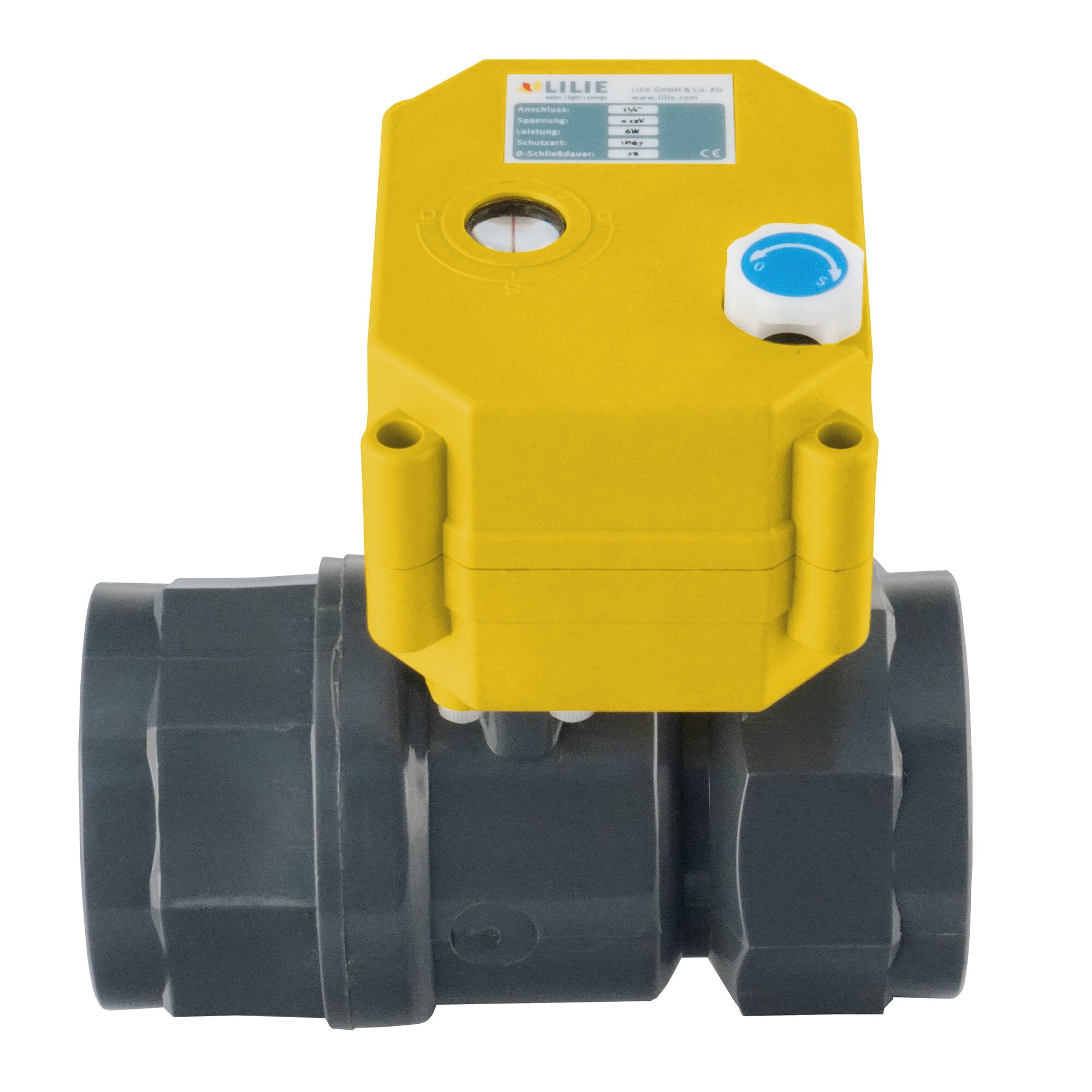 Kugelhahnventil – elektrisch – fernsteuerbar, ø 40 mm | Durchfluss: 530 mm²