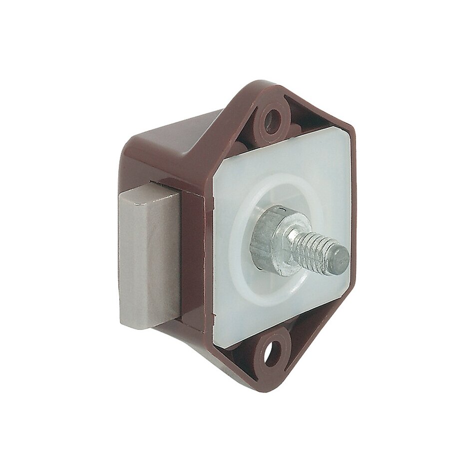 Aufschraub-Riegelschloss Push-Lock Mini, silber
