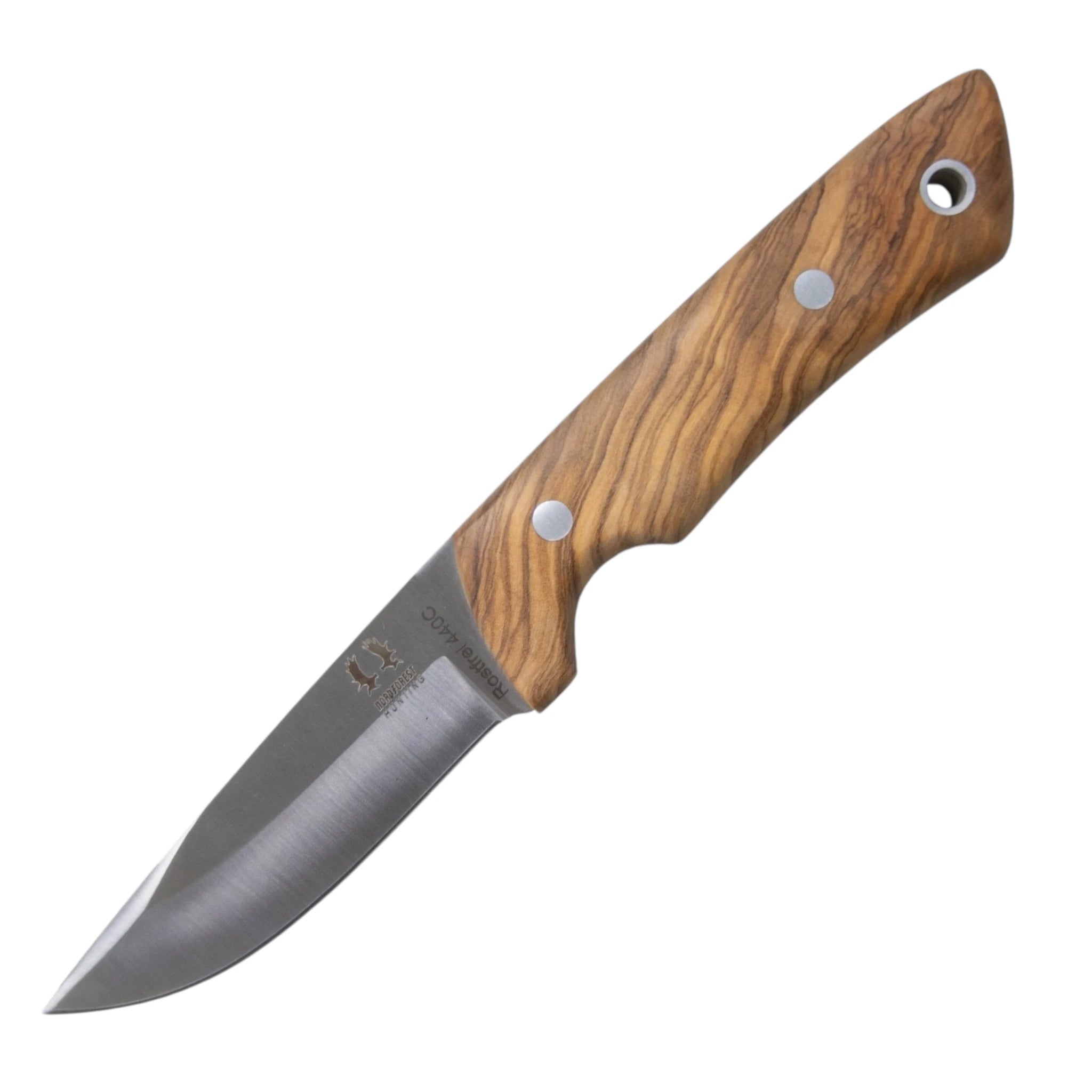 NordforestNordforest Hunting Jagdmesser Waidmannsheil – 440C Olivenholz - Black Raptor