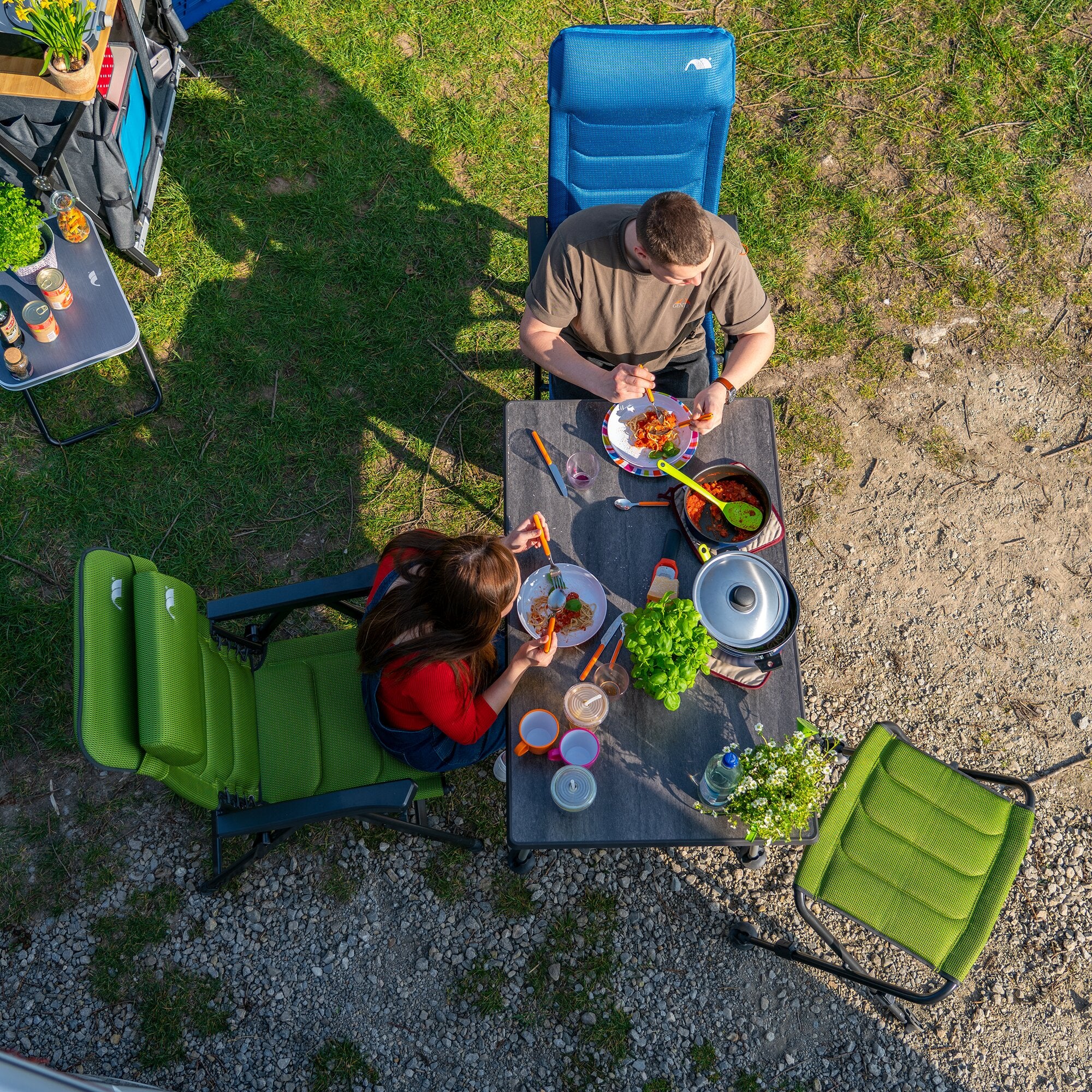 Campingtisch HighQ Blackline, 115 cm