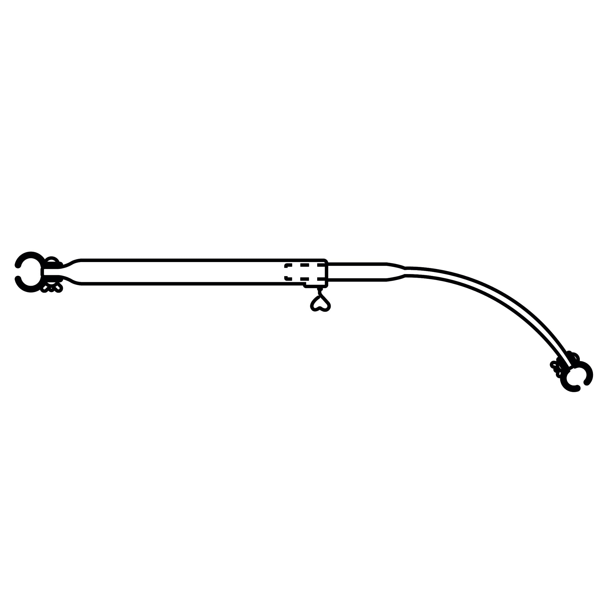 Dachauflagestange Alu gebogen, 205 – 255 cm, ø 25 mm
