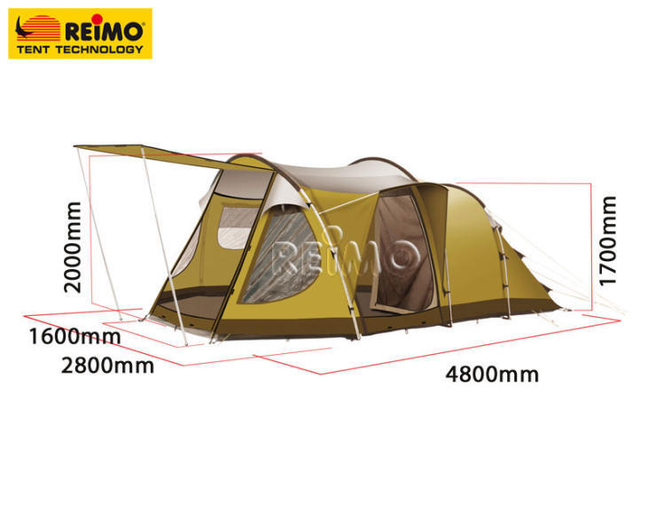 Reimo Tent Technology BREGENZ 2 Z5 Familienzelt – 4 Personen