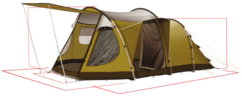Reimo Tent Technology DAKOTA Z5 DELUXE Familienzelt – 4 Personen