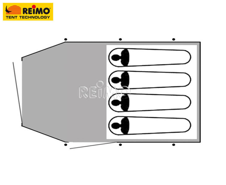 Reimo Tent Technology DAKOTA Z5 DELUXE Familienzelt – 4 Personen