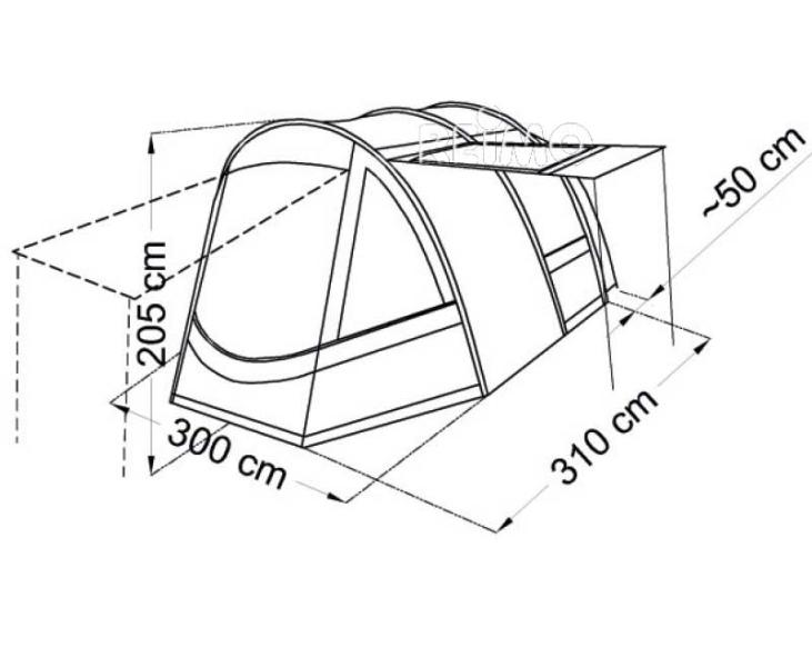 Reimo Tent Technology Innenzelt Schlafzelt für REIMO Tour Action 5 und 6 Busvorzelt