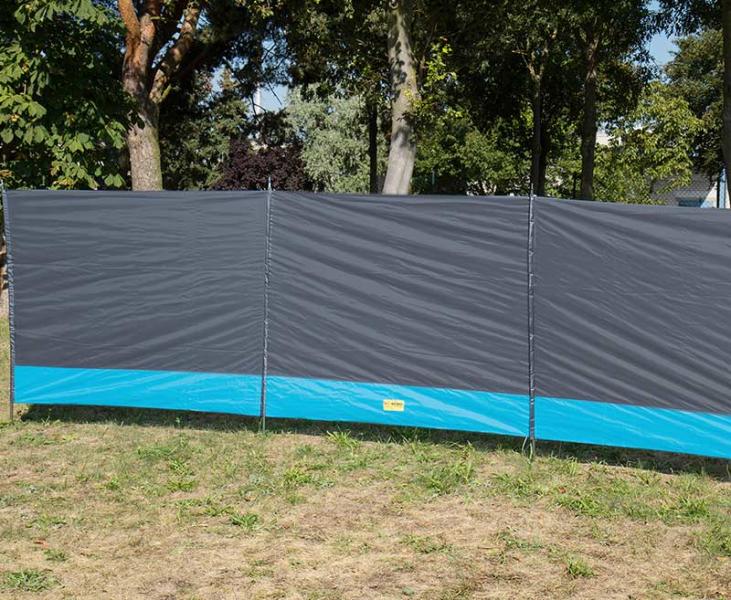 Reimo Tent Technology DÜNE Windschutz – 500 × 140 cm, Grau/Lime