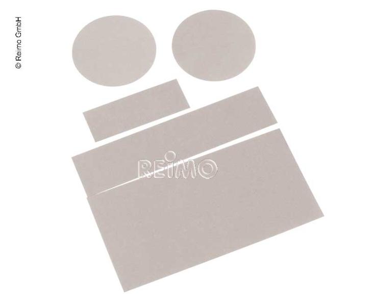 Heusser selbstklebende Zeltreparaturflicken – Grau, 5er-Set