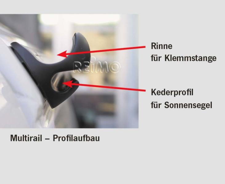 Reimo Multirail Regenrinne Zeltbefestigungsschiene Mercedes Vito ab 2003 rechts - Beifahrerseite