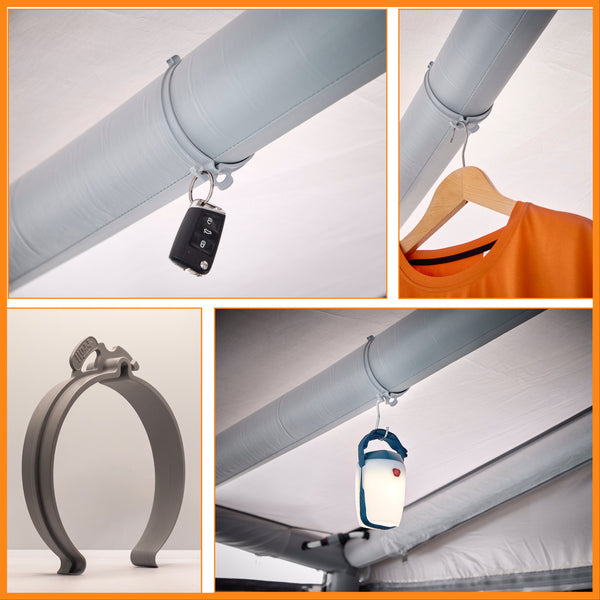 Froli Befestigungsclips für Luftzelte Ø100–120 mm – 4 Stück