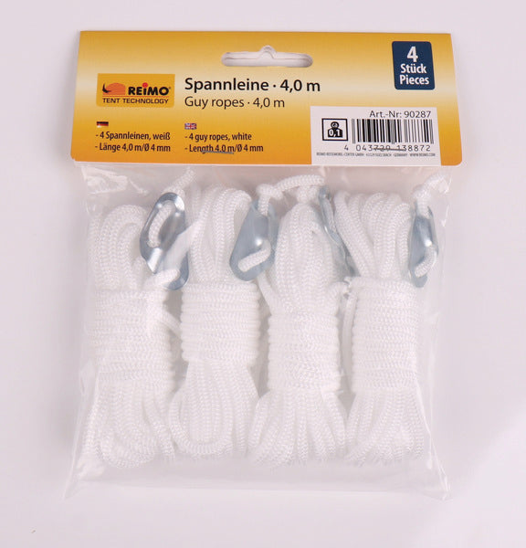 Reimo Tent Technology Zeltleine mit Dreilochspanner 4 Stück