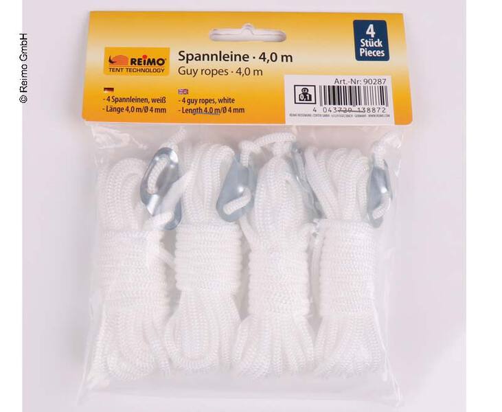 Reimo Tent Technology Zeltleine mit Dreilochspanner 4 Stück