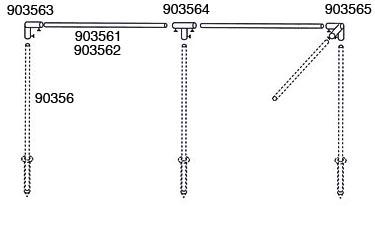 Piper Windschutzstange Stahl für Bodenhülse, 150cm