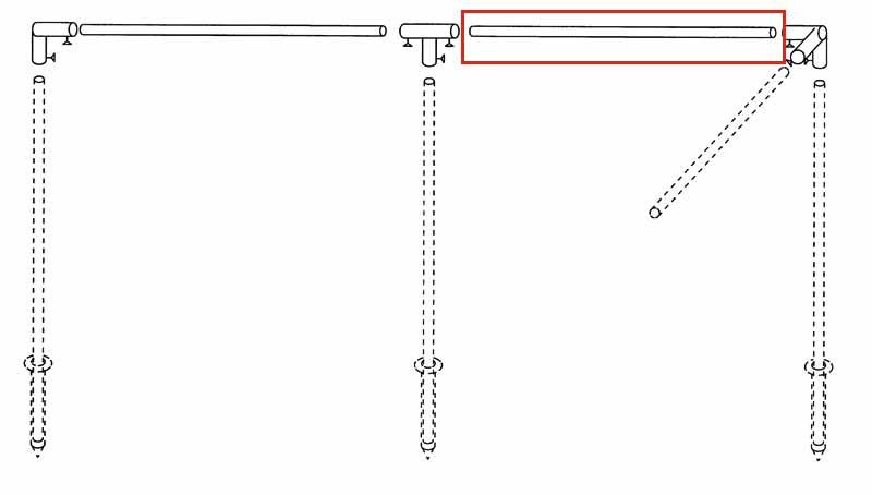 Piper Windschutzgestänge Zwischenrohr, Stahl