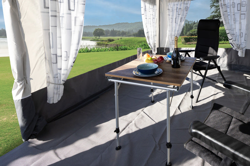 Reimo Tent Technology Villa Eco Vorzeltteppich – 250 × 450 cm, Grau