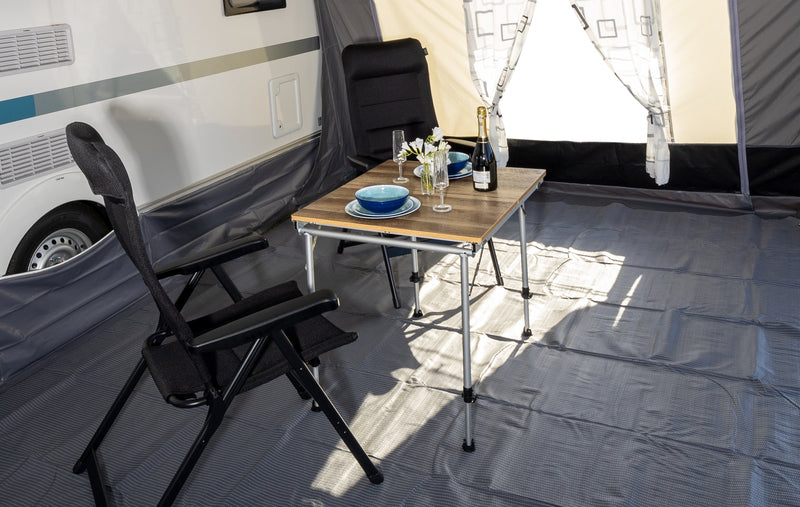 Camp 4 Villa Soft Light Vorzeltteppich – 300 × 650 cm, Anthrazit